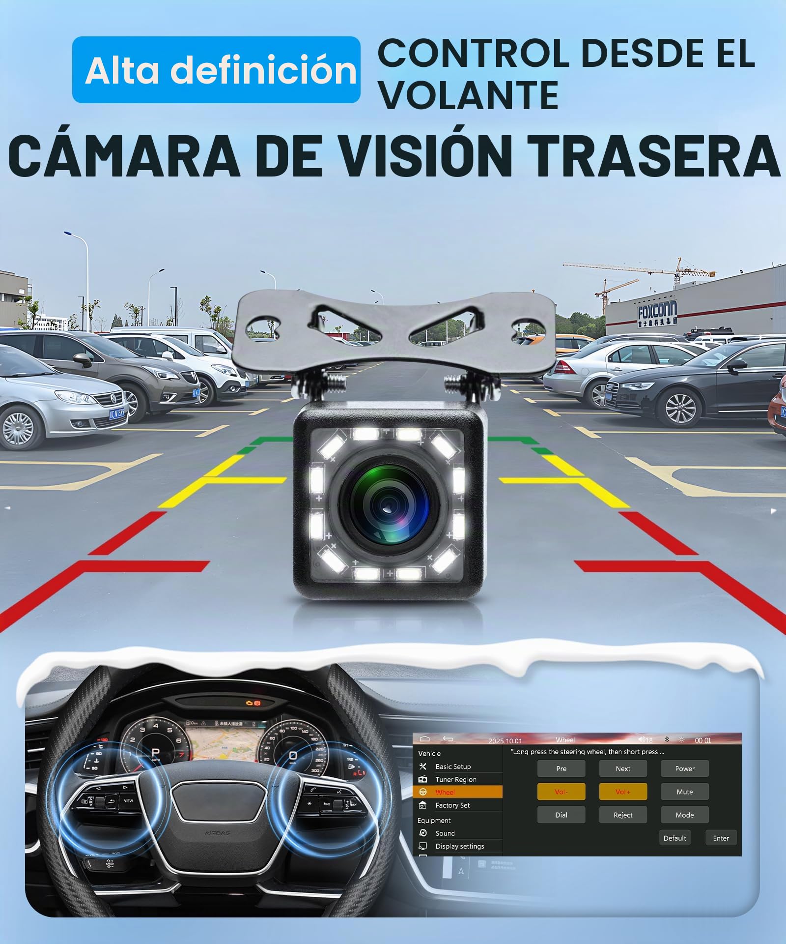 Rimoody Radio de Coche 1 DIN con Inalámbrico Carplay Android Auto iOS/Android Mirror Link, 5.1 Pulgadas Incell Touchscreen Radio Coche con Bluetooth FM Radio USB/EQ Comandos al Volante Cámara Trasera