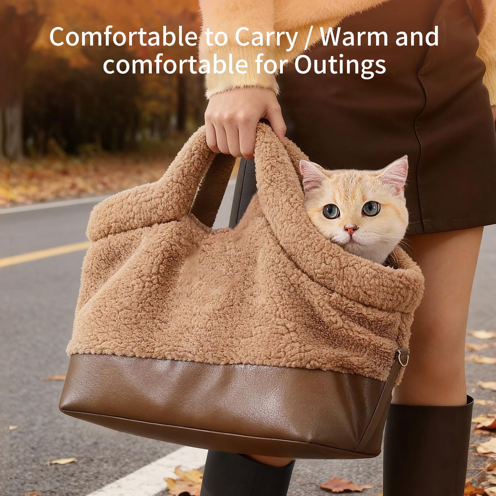 Bolso Transportador Para Gatos Bolsillo Impermeable y Suave | Con De Arnés De Seguridad Y Para Cachorros Conejos Tallas Pequeñas Medianas Y Climatas