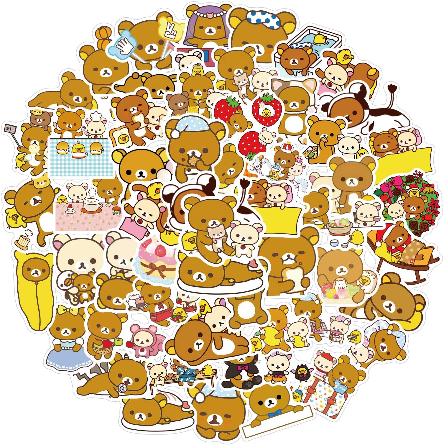 Cute Stickers 50 Pcs Waterproof,Removable,Beautiful,Suitable for Sticking on Water Bottles,Phones,Laptop,Guitar,Car,Cup,Piano,Bicycle,Scooter.