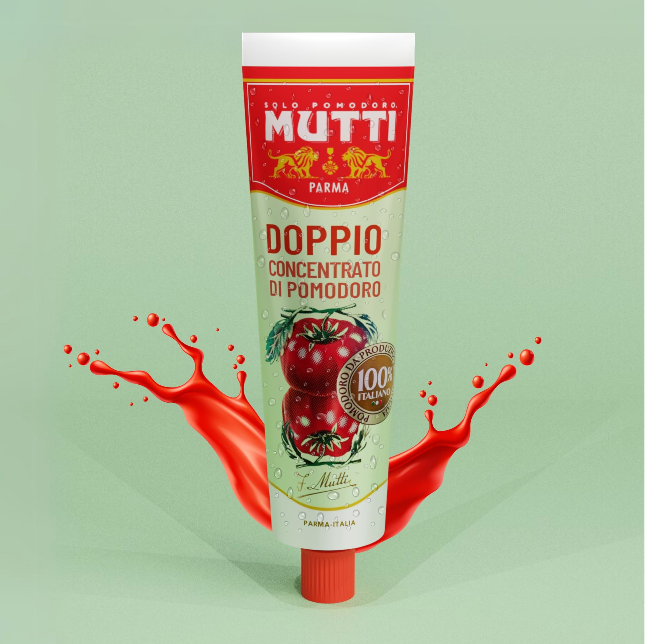 Mutti 130g - Doble Concentrado de Tomate - Importado de Italia (Pack de 4)