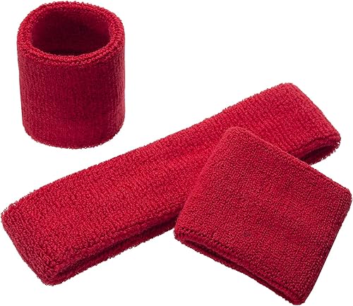 Miniatura 2 de ONUPGO Juego de bandas para el sudor para niños pequeños, banda deportiva de algodón para el sudor para niños, jóvenes y bebés (1 diadema + 2