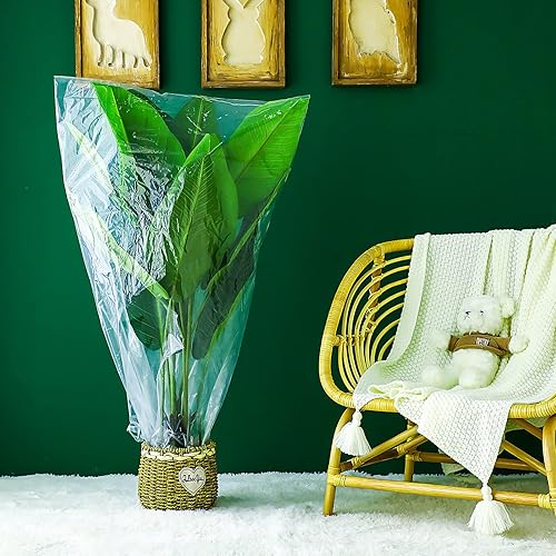 Miniatura 5 de 6 cubiertas para plantas, protección contra la congelación, cubierta de película de plástico transparente para plantas, bolsas impermeables para