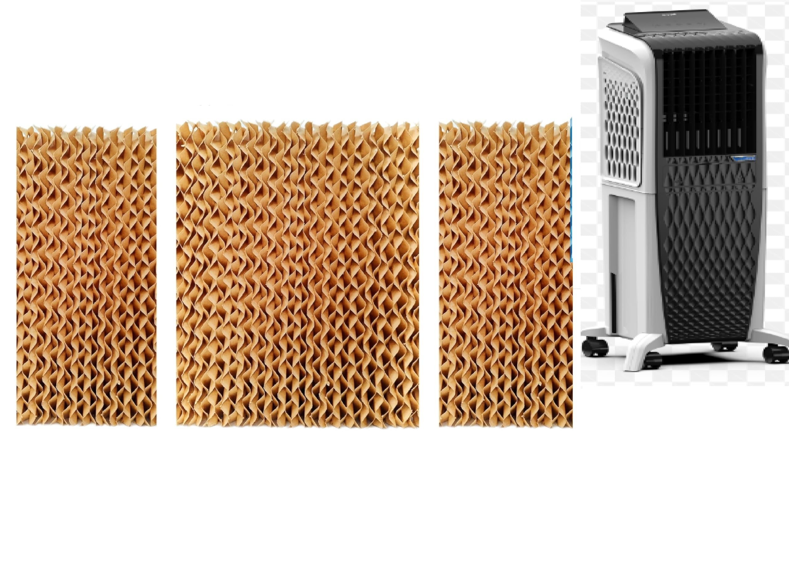 PrimeWave Honeycomb for Symphony Diet 3D 30 litres Tower Cooler Set of 3 (Brown)-image-1