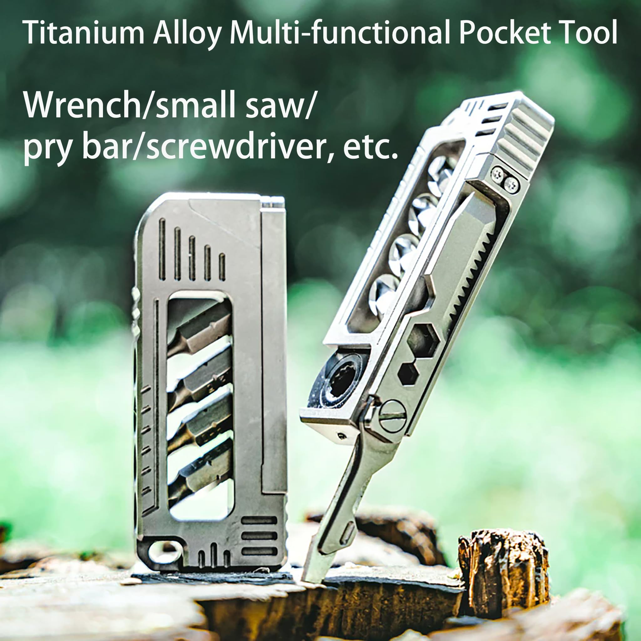 7 En 1 Outil Multifonction,Alliage De Titane Gadget, Outil De Poche,