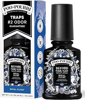 Poo-Pourri Royal Flush Toilet Spray, Eucalyptus & Spearmint, 2 Fl Oz - Traps Odors Before They Start
