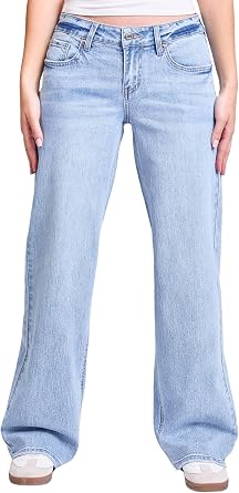 YMI Womens Womens Brittany Low Rise Wide Leg Jeans P025299