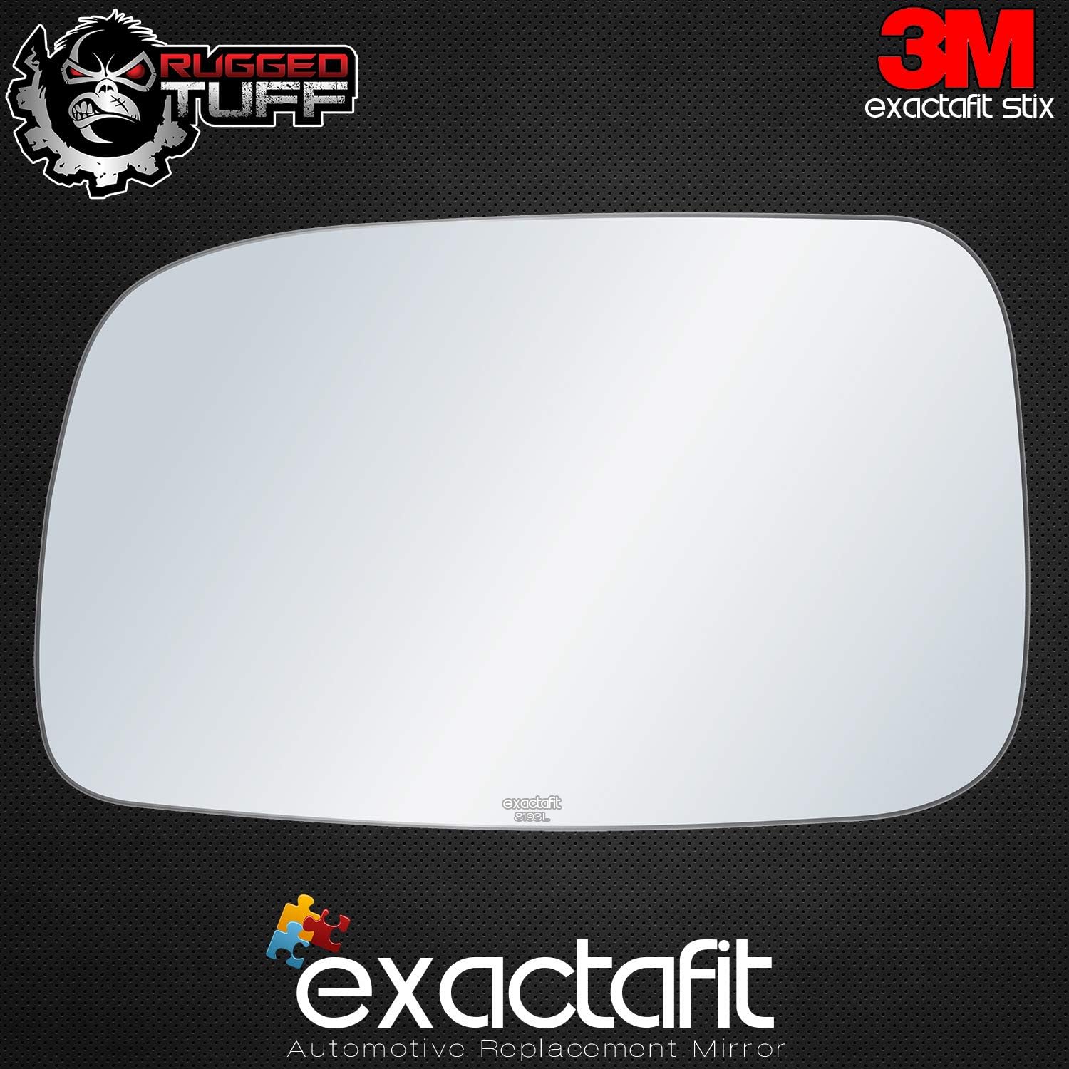 exactafit 8193L Driver Side Mirror Glass Replacement Repair Compatible With 2005-2010 Scion tC, 2006 Scion xA