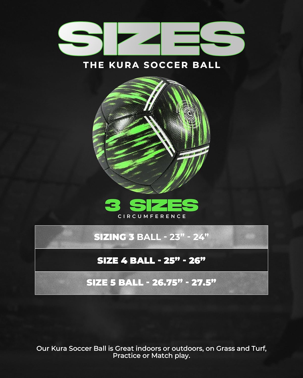 American Challenge Kura Soccer Ball – Sizes 5, 4 & 3 – Youth & Adult Training Soccer Ball for Practice, Games & Grass Fields - Image 2
