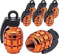 Vista 51 de 6 piezas tapas de válvula de neumático, cubiertas universales de válvula de neumático de aleación de aluminio para automóviles, camiones, SUV, Negro