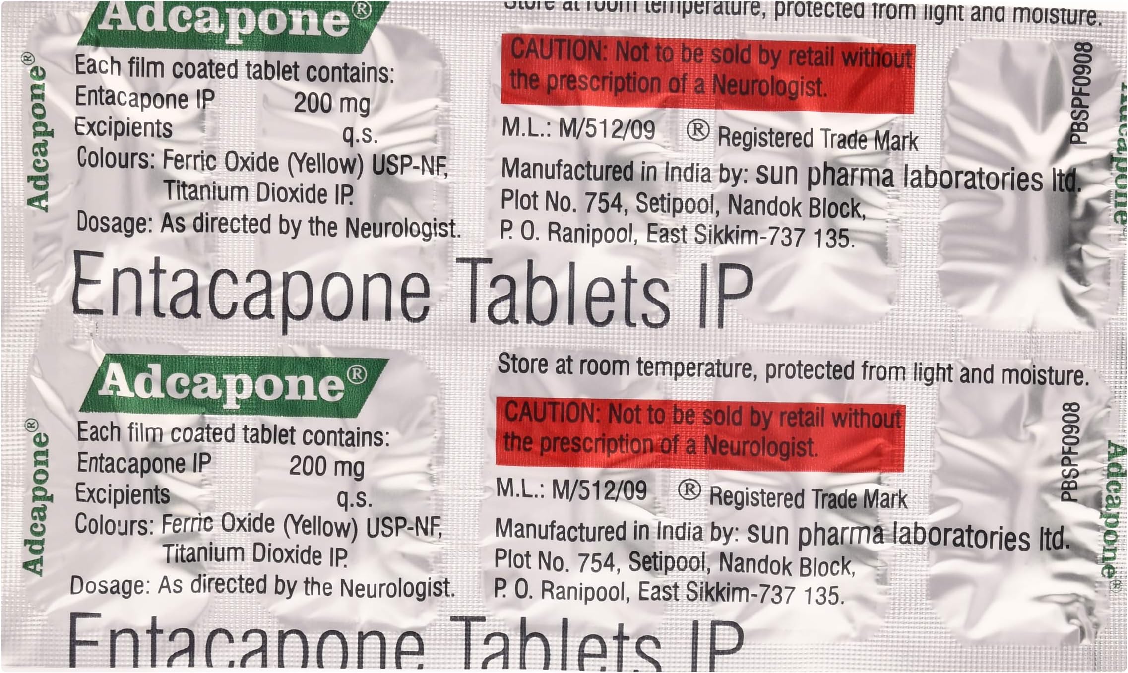 Adcapone - Strip of 10 Tablets