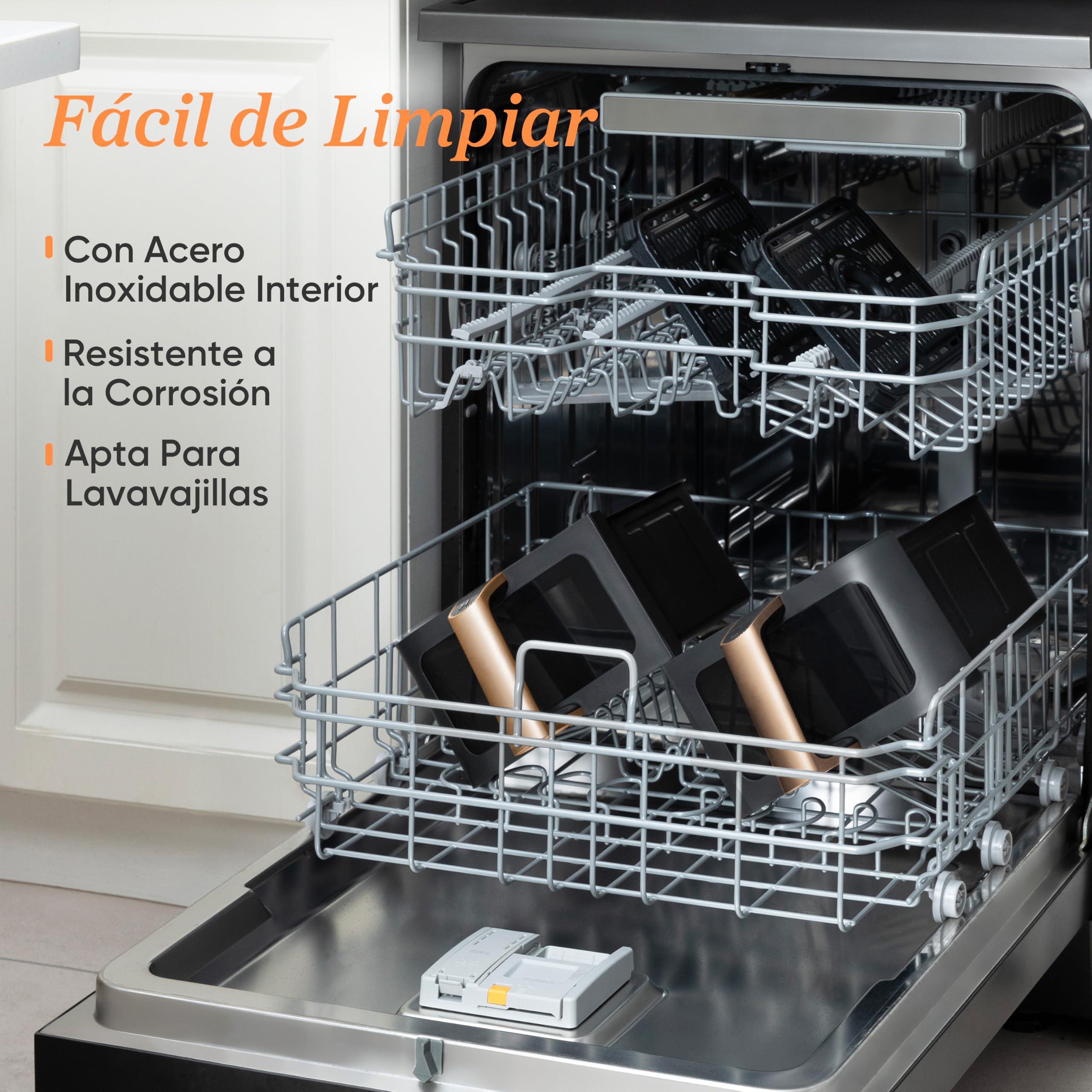 Cosori Freidora de Aire 8,5L, Doble Cesta con Ventana, 10 Funciones, Oro | Ventana para Ver Fácilmente, Interior Metálico Más Seguro, 2 Platos a la Vez, Alta Potencia y 55% de Eficiencia, Bajo Ruido