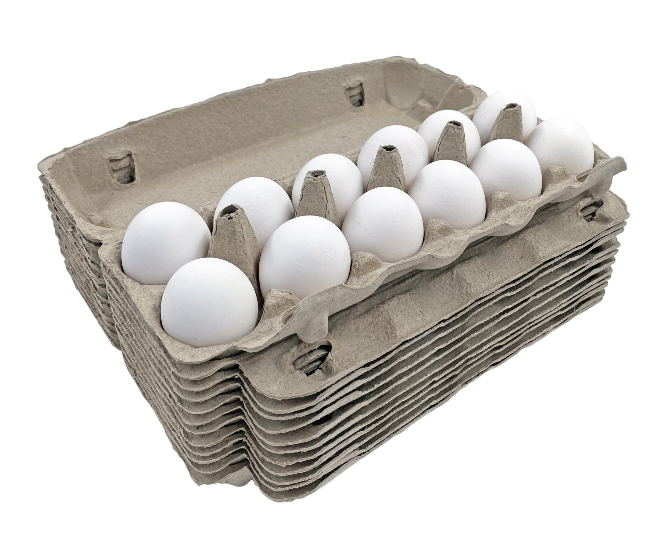 Egg Carton | Natural Pulp by Dasher's Spice & Beans | Holds One Dozen Eggs | Arts & Crafts Paint Holder | Pack of 12 - Image 3