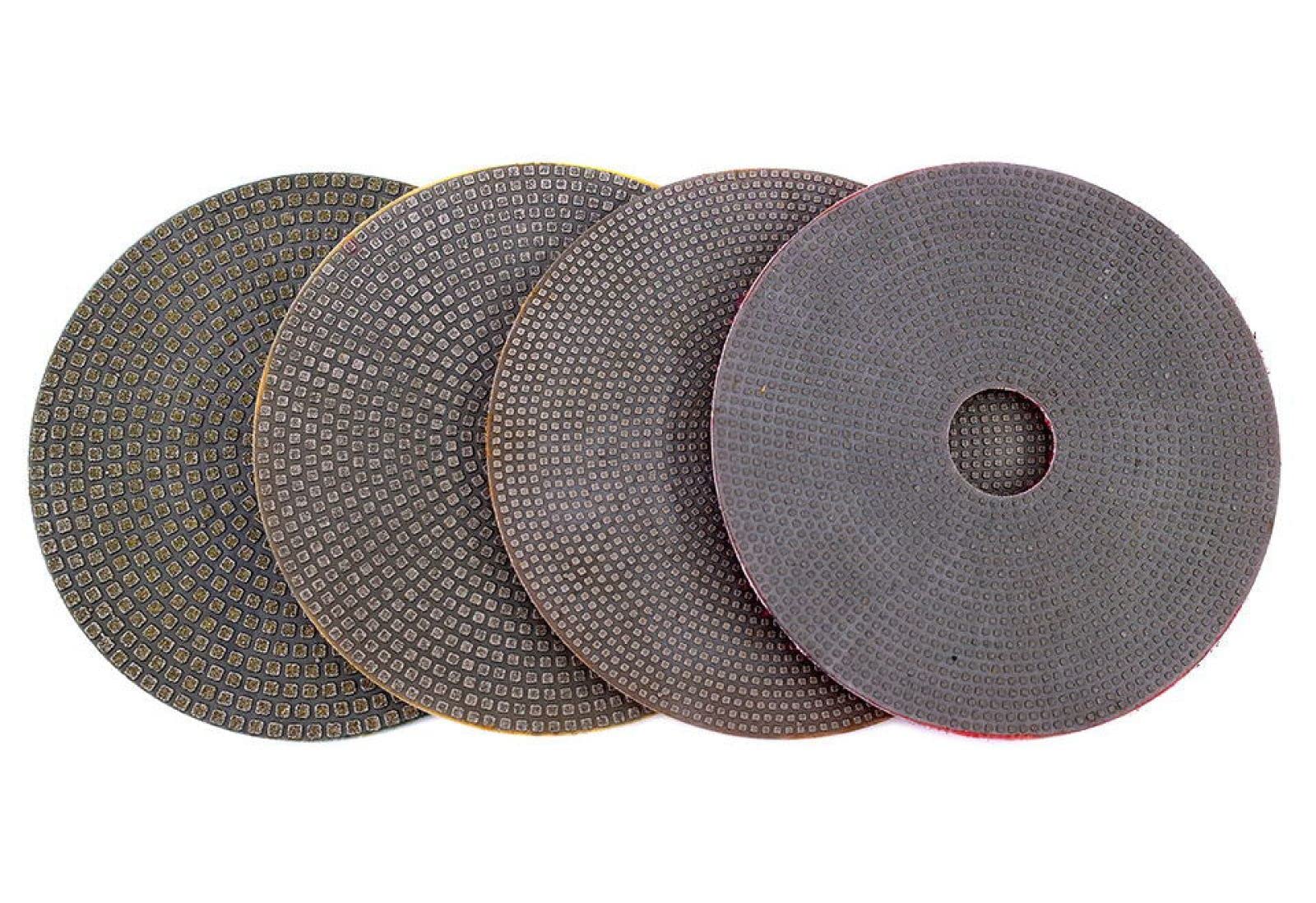 Almohadilla De Pulido Electrochapada De Diamante De 4 Pulgadas En Seco/húmedo, Disco De Lijado De Metal De 100mm, Eliminación Rápida, Azulejo De Vidrio, Granito, Mármol, 4 Uds.,grano 400