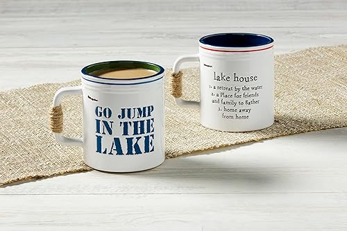 Miniatura 3 de Mud Pie House Lake - Taza con mango de remo, 20 onzas