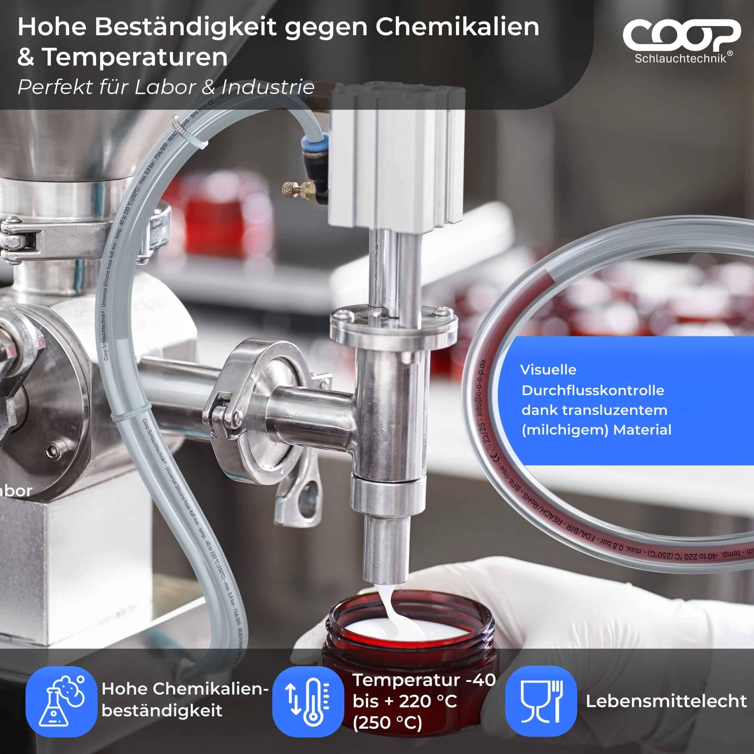 Silikonschlauch 12mm Innen-Ø | 10 Meter | hohe Qualität | lebensmittelecht | geschmacksneutral |-40 bis 220 °C | ideal für Lebensmittel, Haushalt, Aquaristik, Labor, Industrie