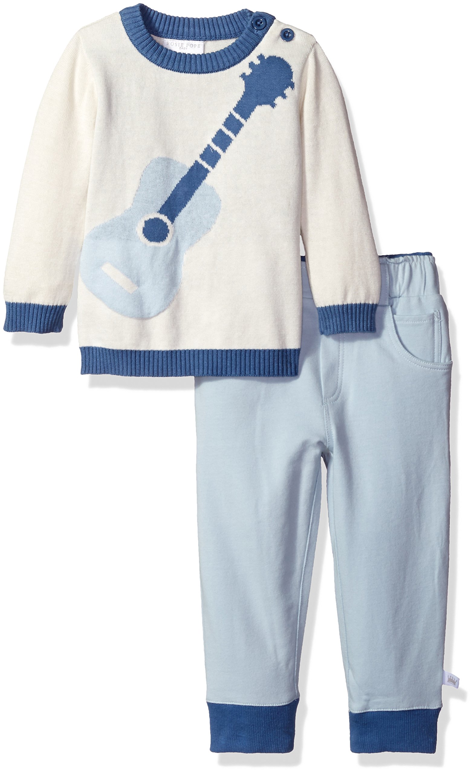Rosie Pope Baby Boys' 2 Piece Cotton Sweater Pant Set
