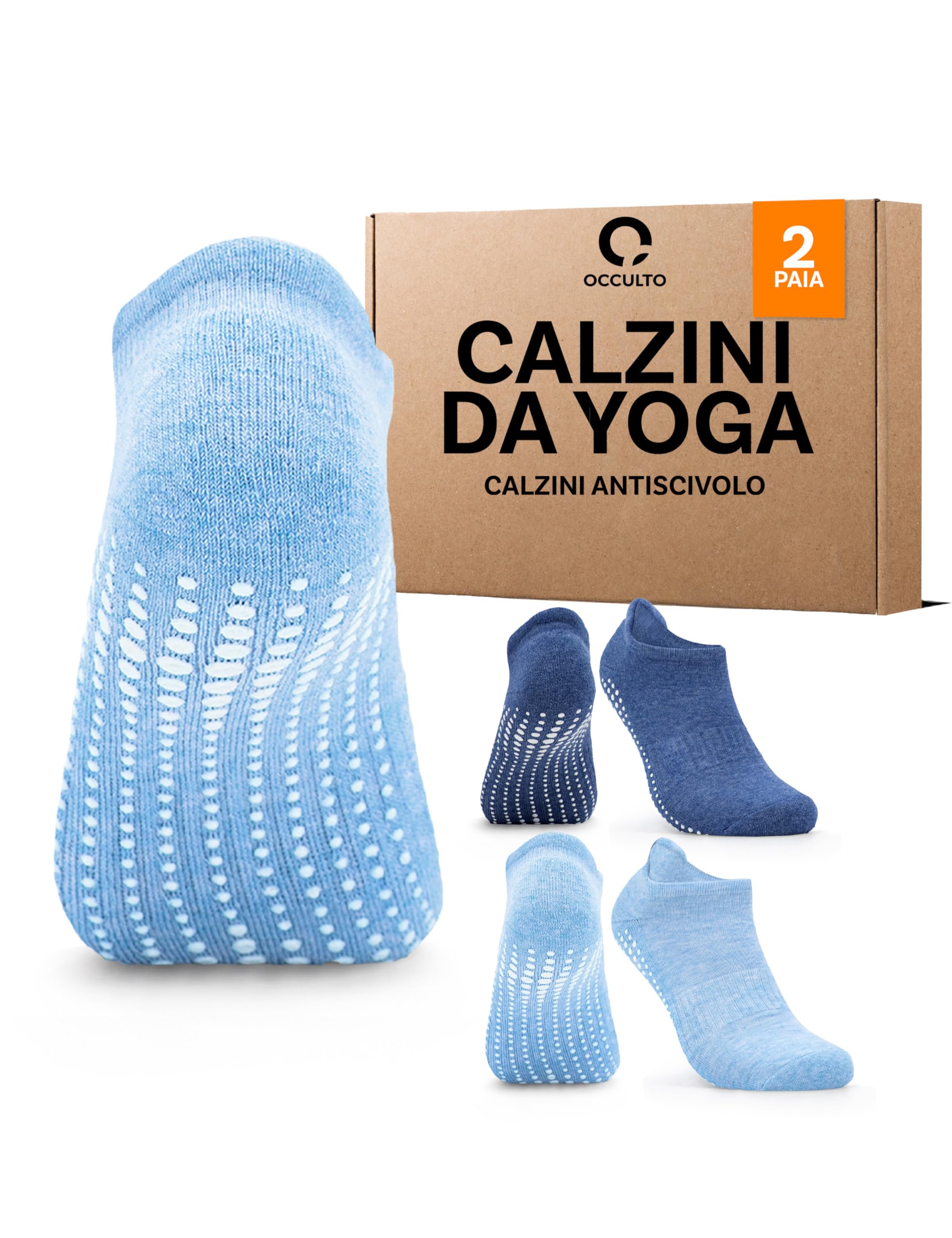 EUPSIIU 5 Paia Calzini Yoga Antiscivolo Calzini Sportivi Uomo e Donna Barre Calze in Cotone Antiscivolo Calzini Pilates per Yoga, Pilates, Pure Barre, Danza, Fitness, Ballo a Piedi Nudi (5 Colori