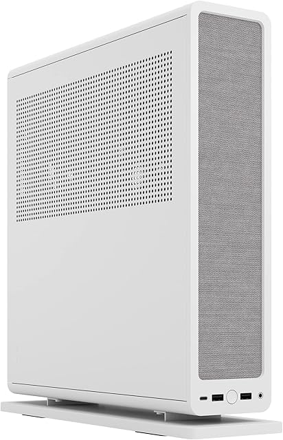Fractal Design Ridge White - PCIe 4.0 riser card included - 2x 140mm PWM Aspect fans included - Type C USB - m-ITX PC Gaming Case