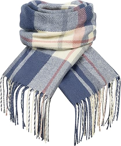 Miniatura 16 de Loritta Bufanda para Mujer de Moda Larga a Cuadros Chales Envolturas Cuadrícula Grande Invierno Cálida Enrejado Bufandas Grandes Regalos