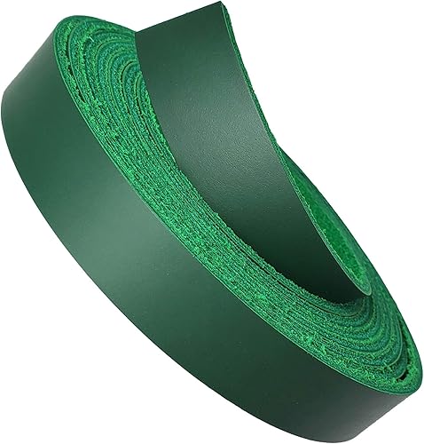 Miniatura 10 de Tiras de cuero de 34 pulgadas de ancho y 72 pulgadas de largo, 6-7 onzas (0.094-0.110 in), tiras de cuero Latigo ideales para cinturones, collares,