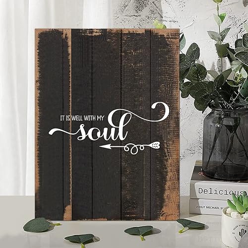 Miniatura 9 de Country Wood Sign Life Positive Quote Christian Saying Be Still Religious Quotes Wooden Wall Plaque Birthday Housewarming Gift for Porch Living Room