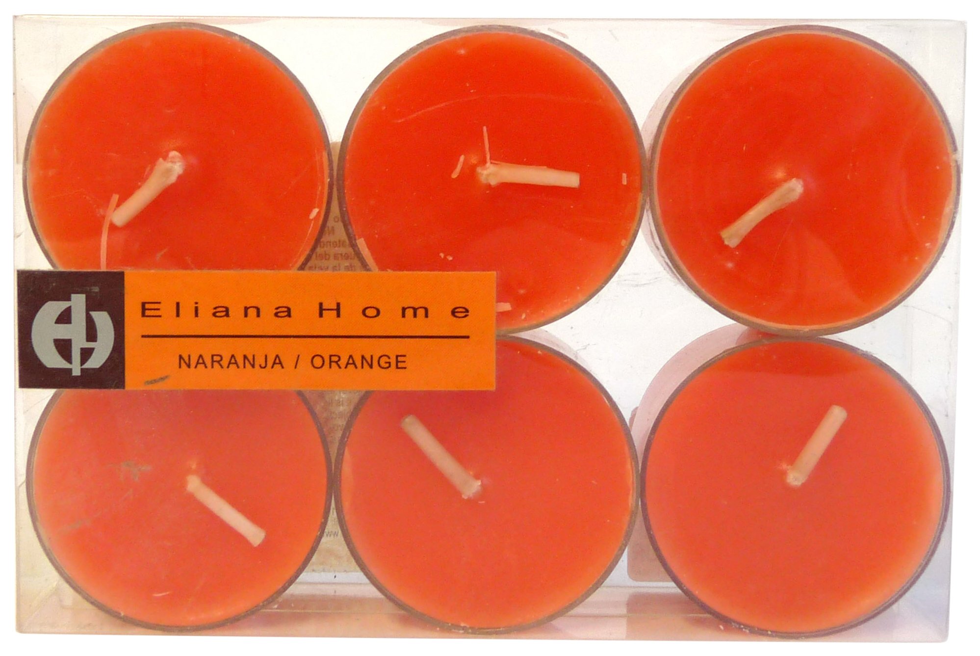Eliana Home 433006 – Set 6 tealights Orange