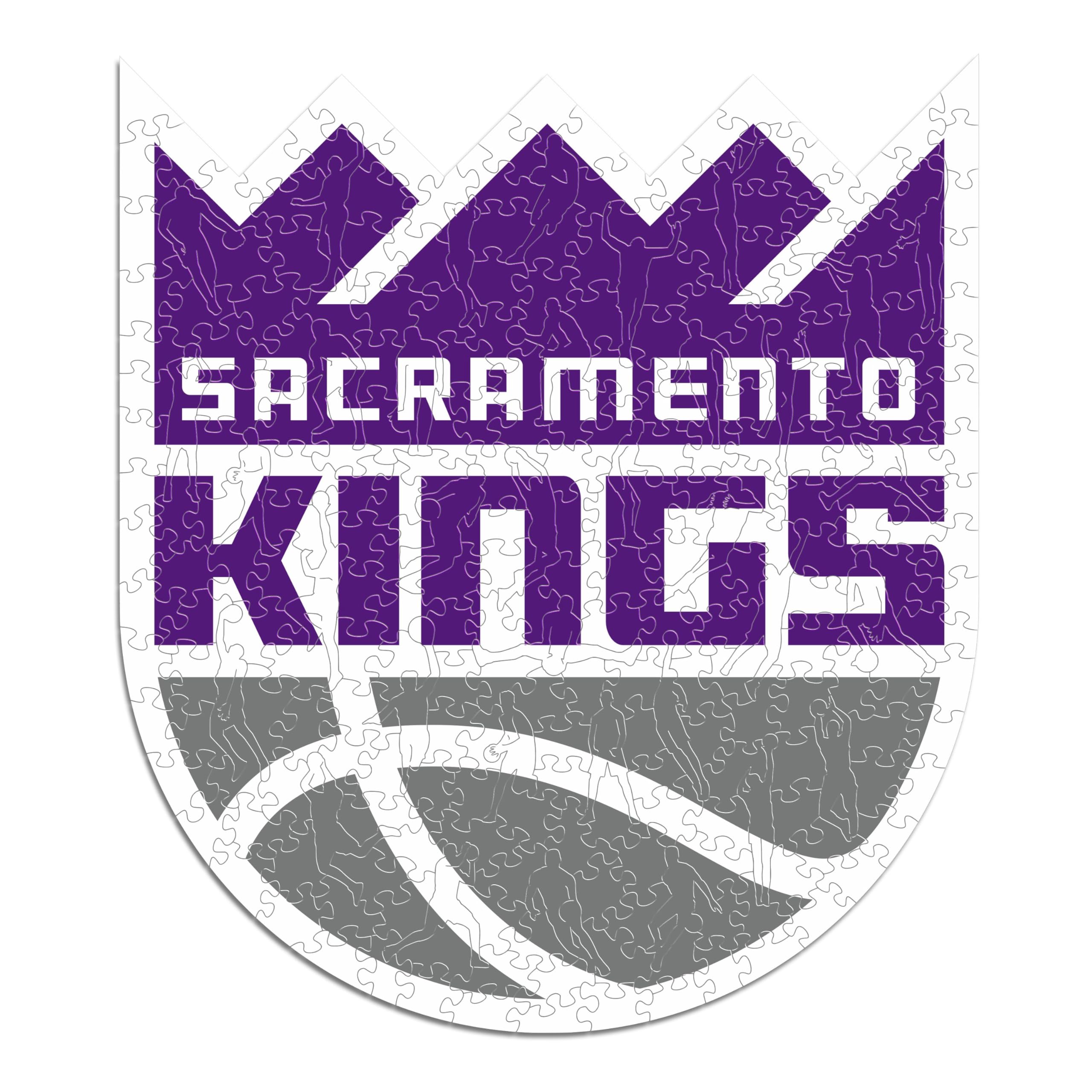 Iconic Puzzles NBA Drewniane Puzzle Wielokolorowe, M, 270 sztuk, SacramentoKings-M