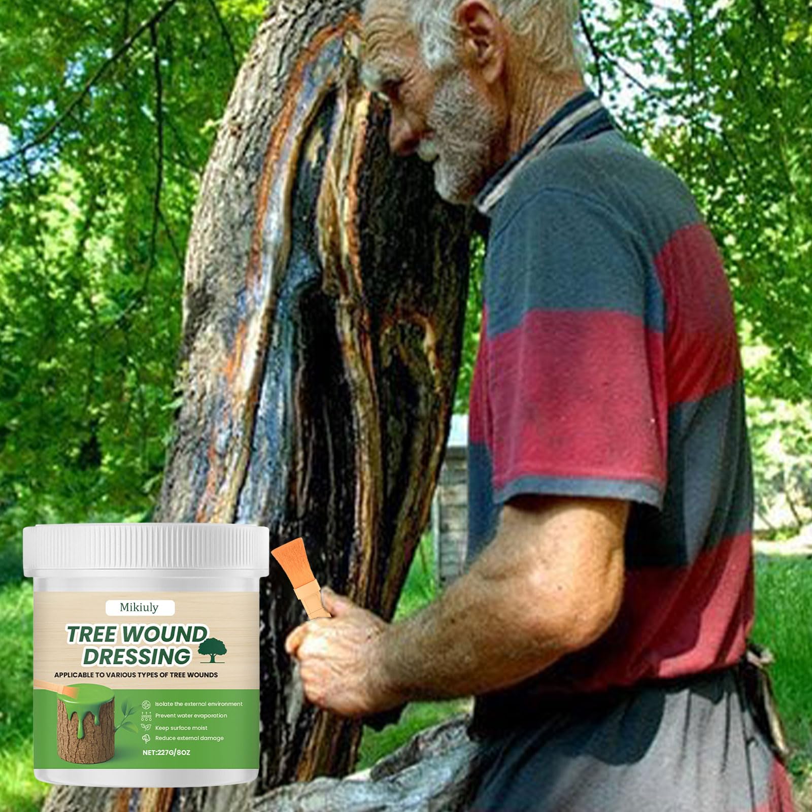 Baumwachs Wundverschluss, Wundverschluss fr Bume, Wundverschlussmittel  Fr Bonsai-Bume, Baumwunden Versiegeln, Baumharz Wundverschluss Fr  Gartenpfropfen,Heilende Paste Fr Pflanzen,Mit Pinsel,227g : Amazon.de:  Garten