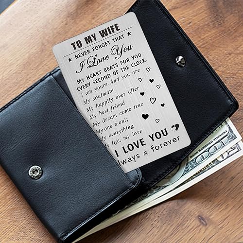 Miniatura 4 de Regalos para mi esposa de parte del marido  Never forget that I love you  esposa cumpleaños, boda, aniversario, tarjeta de regalo