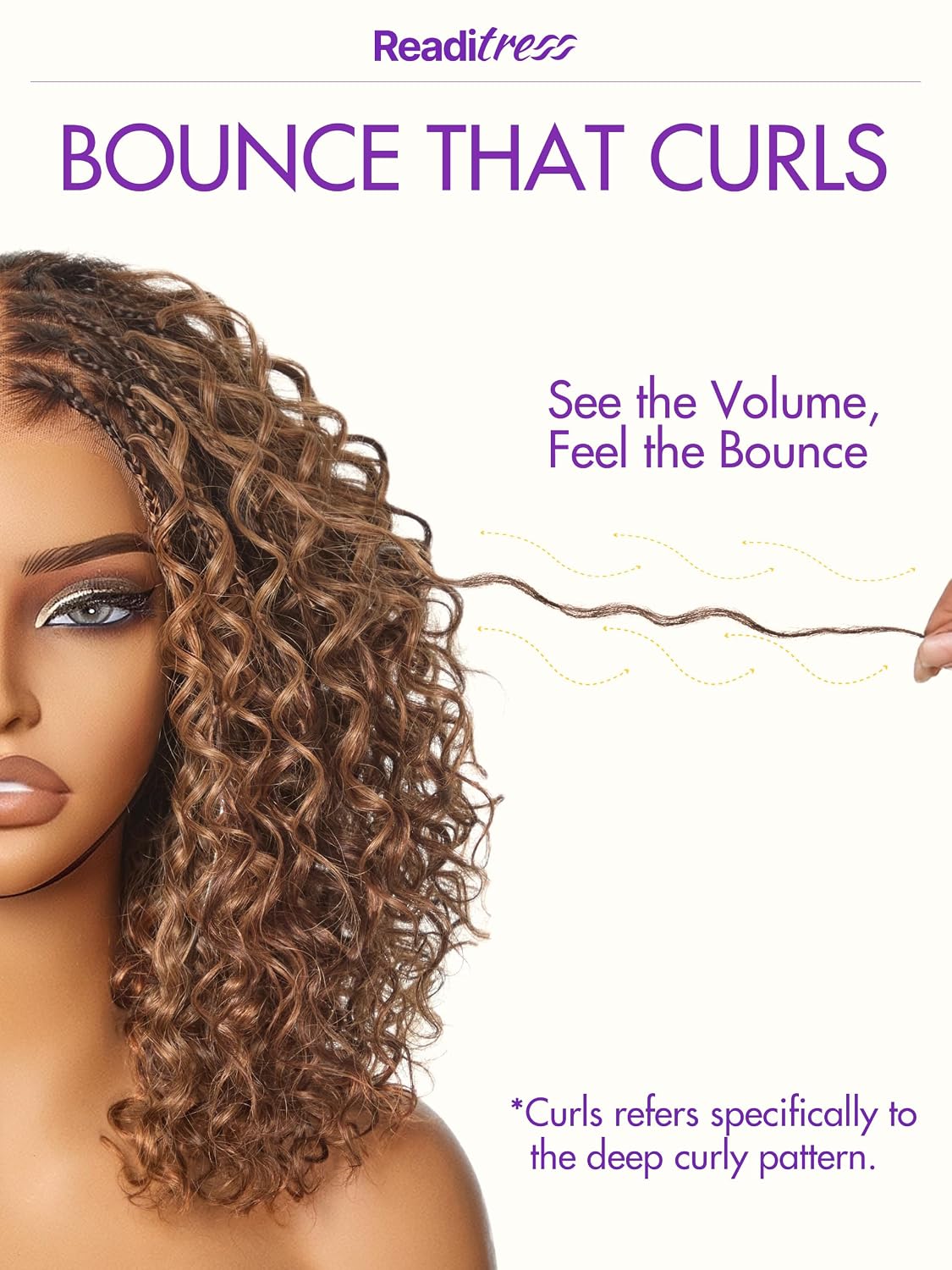LUVME HAIR Boho Braided Deep Curly 5x5 Closure Lace with Braided Bob 12 Inch Human Hair Wigs Glueless Lace Front 12 Inches Pre Cut Plucked Hd Lace Short Wig Ready To Go Ombre Brown Highlight