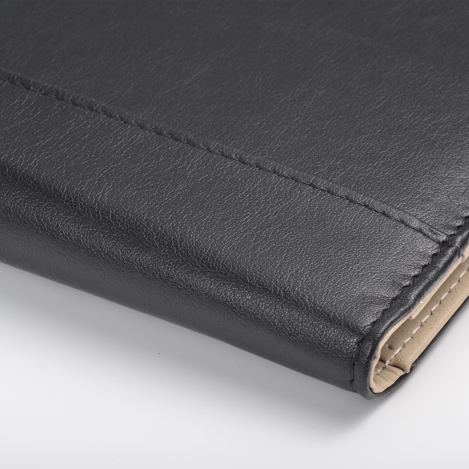 Porte-bloc A4 en cuir synthétique avec bloc-notes A4, organiseur pour téléphone portable, porte-cartes de visite, avec fermeture magnétique, étanche, porte-documents pour bureau, noir