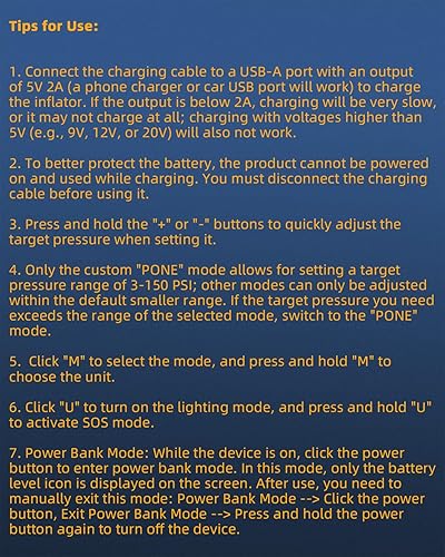 Miniatura 7 de Compresor de aire portátil de 12000 mAh 150 PSI, inflador de neumáticos 4 veces más rápido para neumáticos de automóvil, SUV, bicicleta y