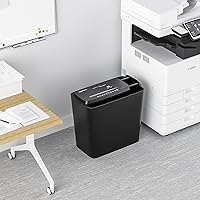 Vista 8 de Yaxa Basics Trituradora de papel cortado en tiras de 8 hojas, CD y tarjetas de crédito con apagado automático, diseño compacto, portátil, sin