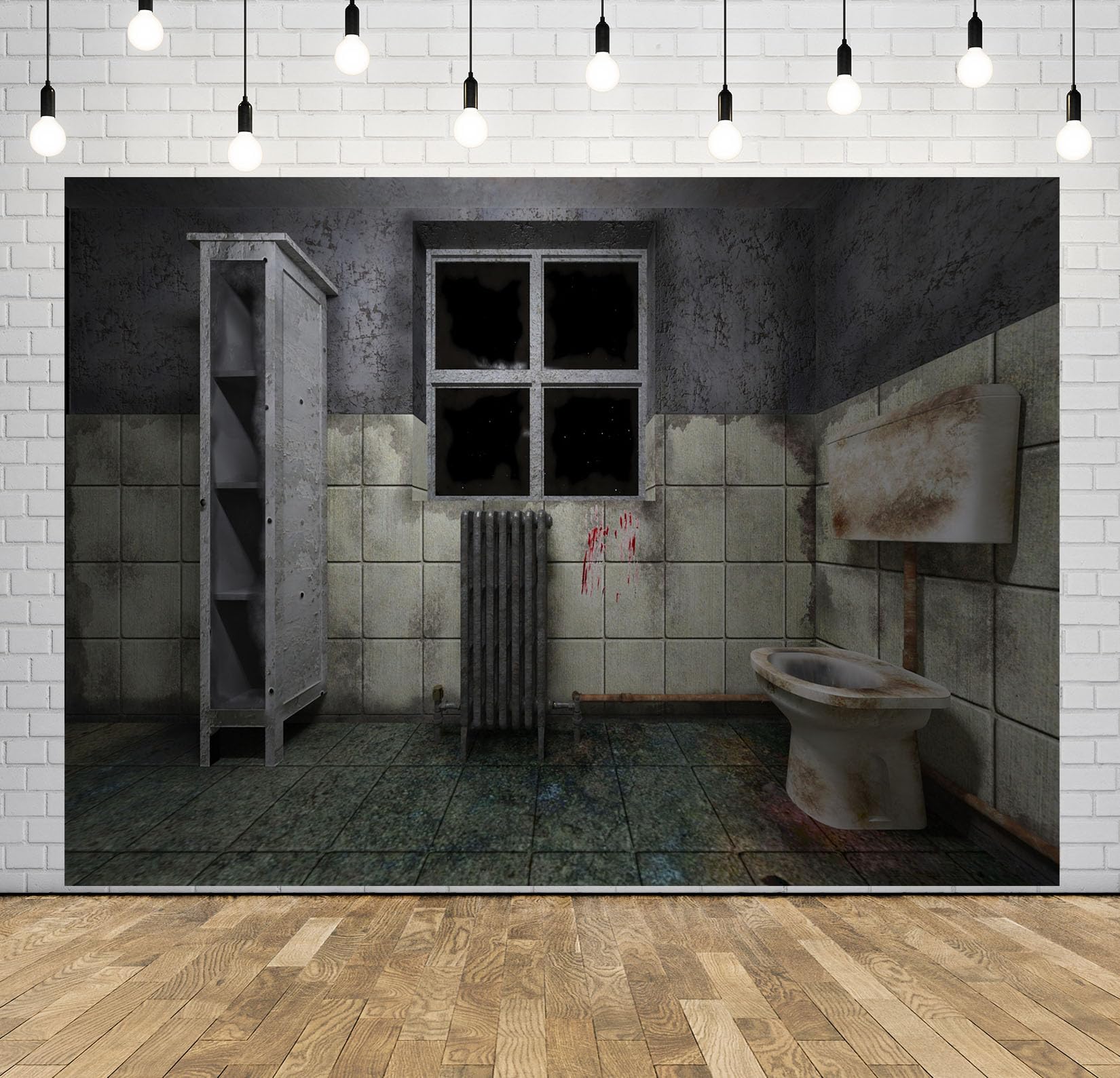 10x8FT (3x2.5m) Bagno Infestato E Grunge Sfondo Fotografico