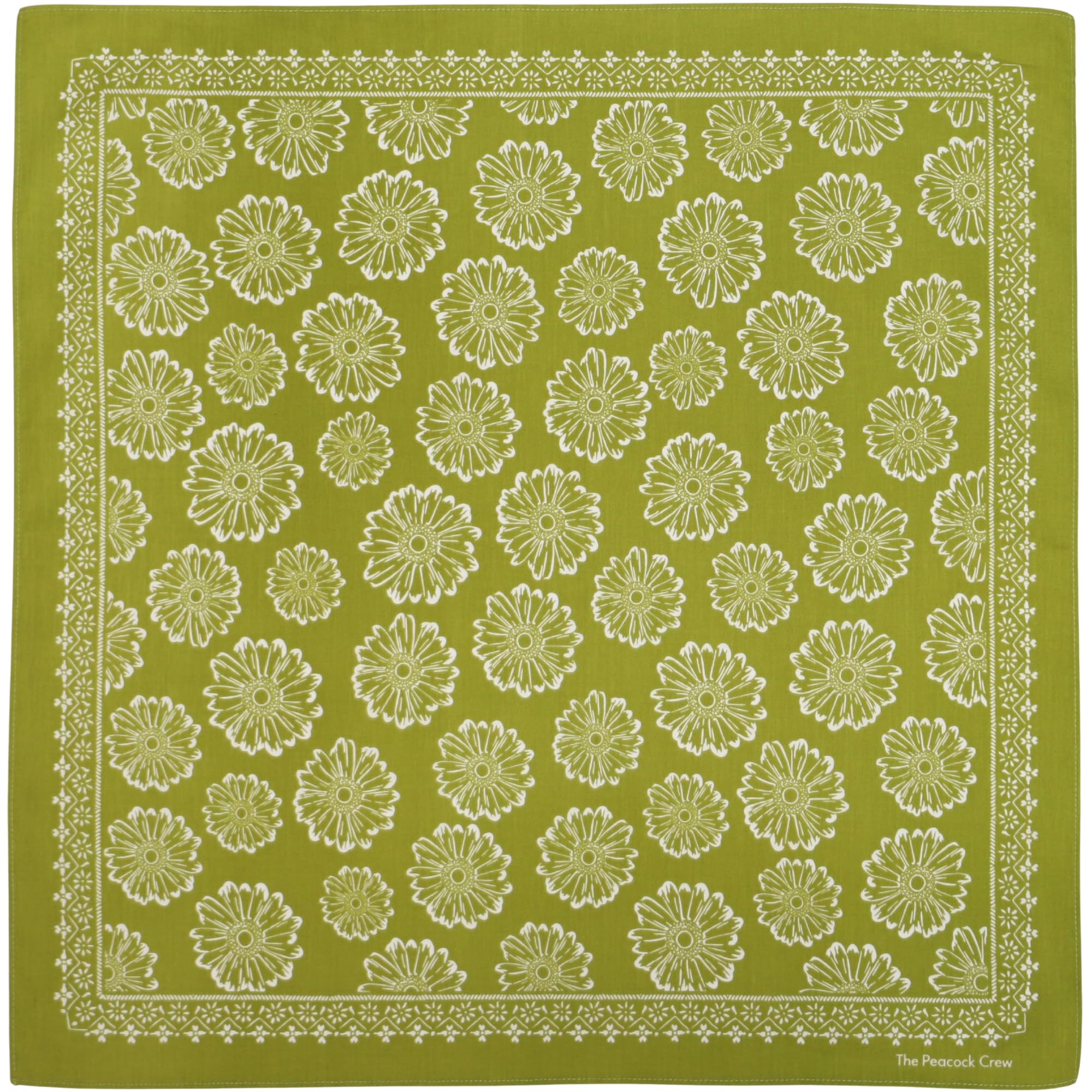 The Peacock Crew Premium Soft Cotton Designer Bandana for Men and Women 22x22 in