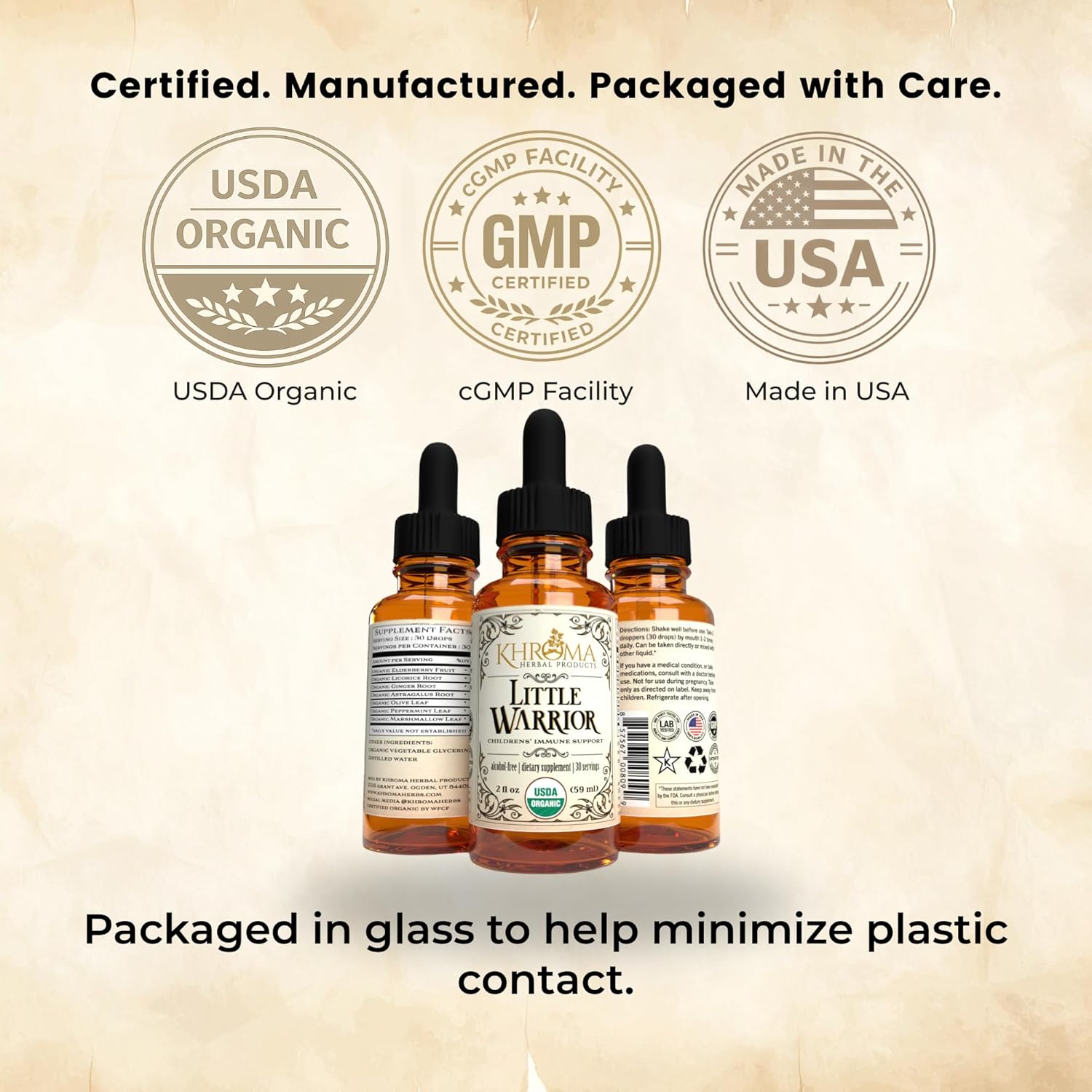 Little Warrior - Organic Children's Immunity Booster - 2 oz Delicious Liquid Supplement - by Khroma Herbs - Image 6