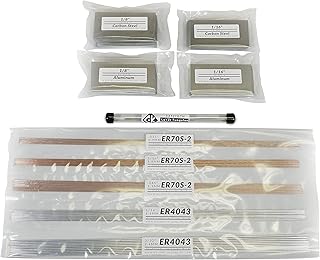 Aluminum & Steel TIG Welding Combo Kit - 1/8" Cold Rolled Steel Coupons, 1/16" Cold Rolled Steel Coupons, 1/8” 5052 Aluminum Coupons, 1/16” 5052 Aluminum coupons - 1 Universal Tungsten - All You Need