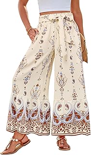 Sponsored Ad - GRACE KARIN Women's 2026 Summer Wide Leg Palazzo Pants Elastic High Waisted Boho Casual Flowy Beach Pants w...