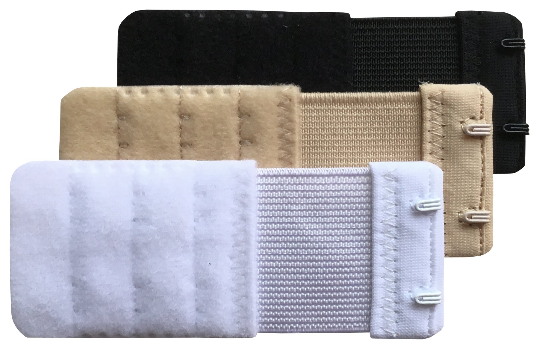 Damen Packung mit 3 Weich Komfortabel Erweiterung 2 Haken BH-Verlängerer, 9,2cm x 3,8cm