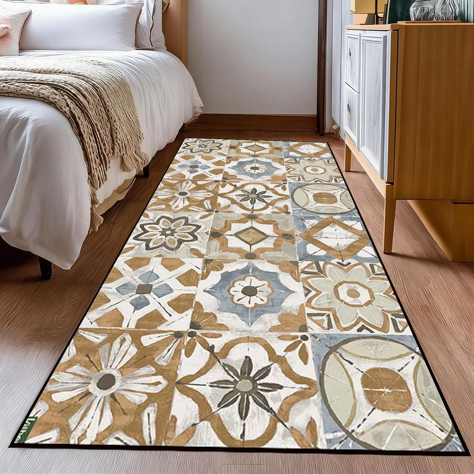 Alfombra de pasillo antideslizante que aporta confort y limpieza fácil a tu cocina y hogar