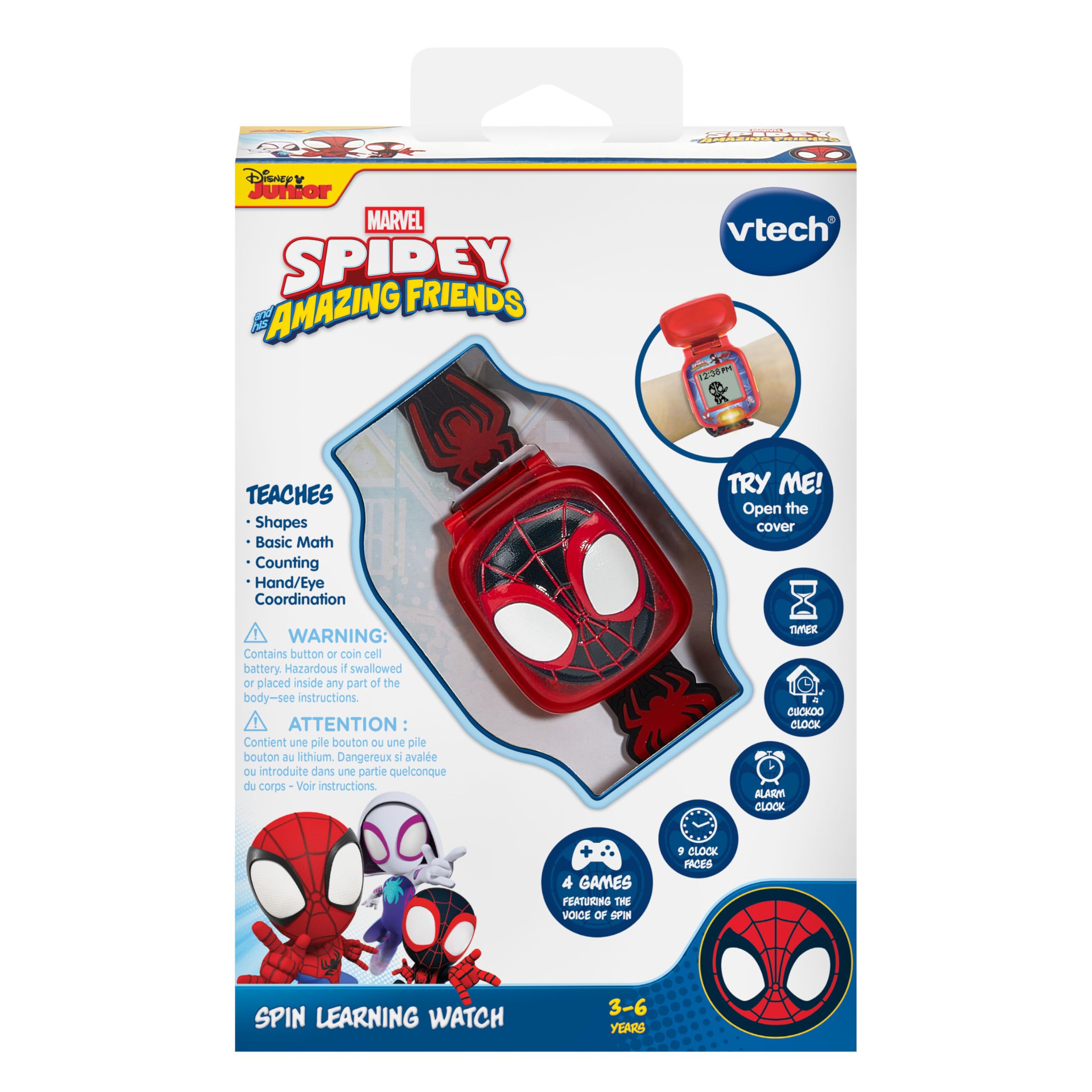 VTech Spidey and His Amazing Friends Spin Lernuhr