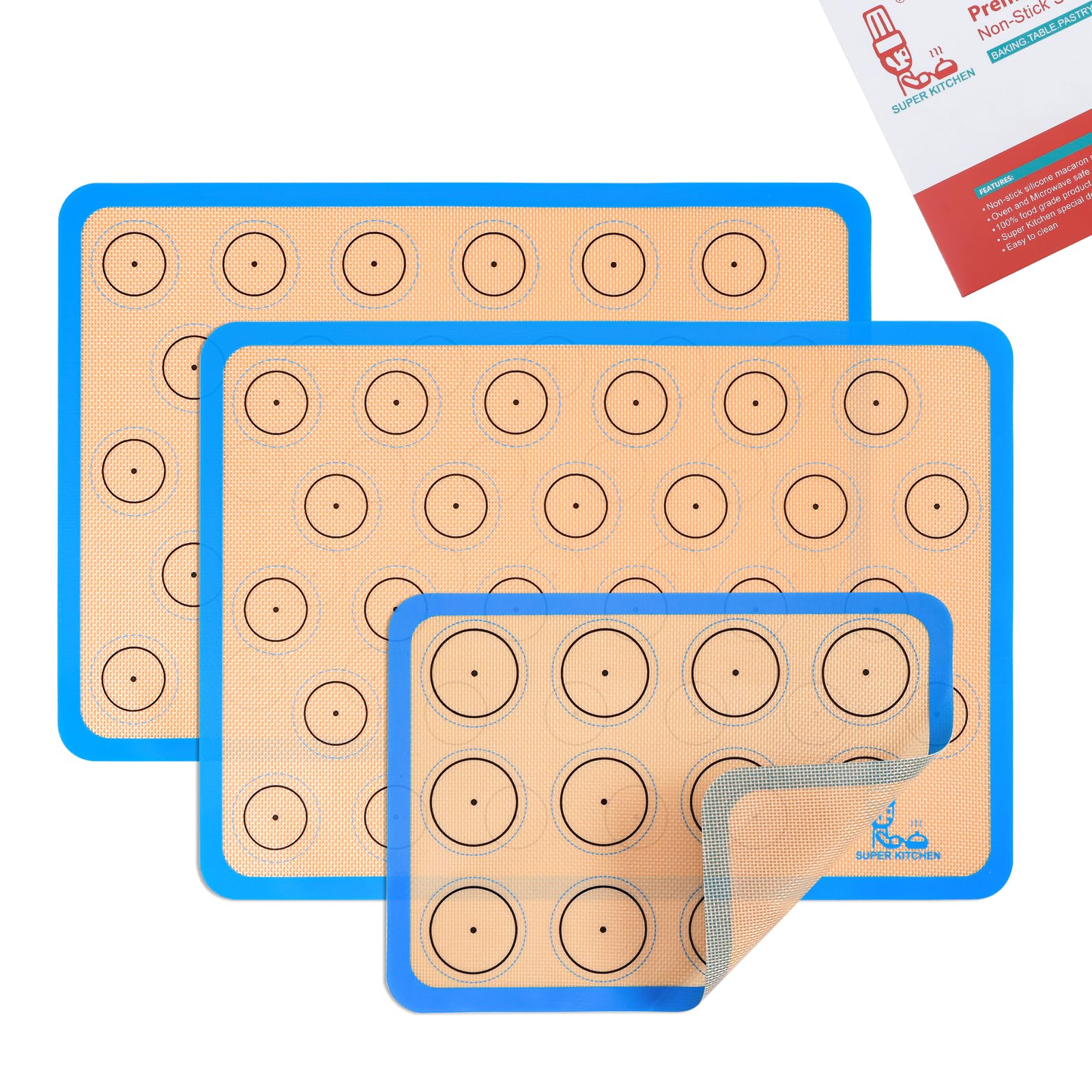 Silicone Baking Mats - Macaron & Cookie Set -10