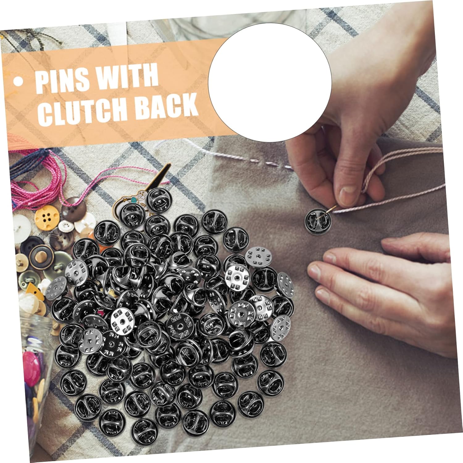 DOITOOL 500pcs Butterfly Clutch Pin Backs for Enamel Brooches and Badges Replacement Fasteners for Crafts Projects and Jewelry Making