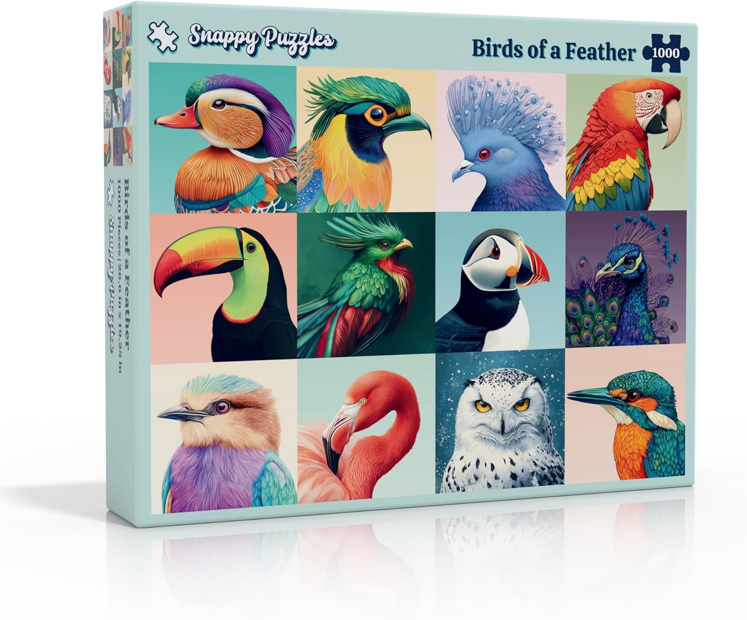 Snappy Puzzles Birds of a Feather | 1000-Piece Jigsaw Puzzle for Adults | Made in The USA with Satin Finish