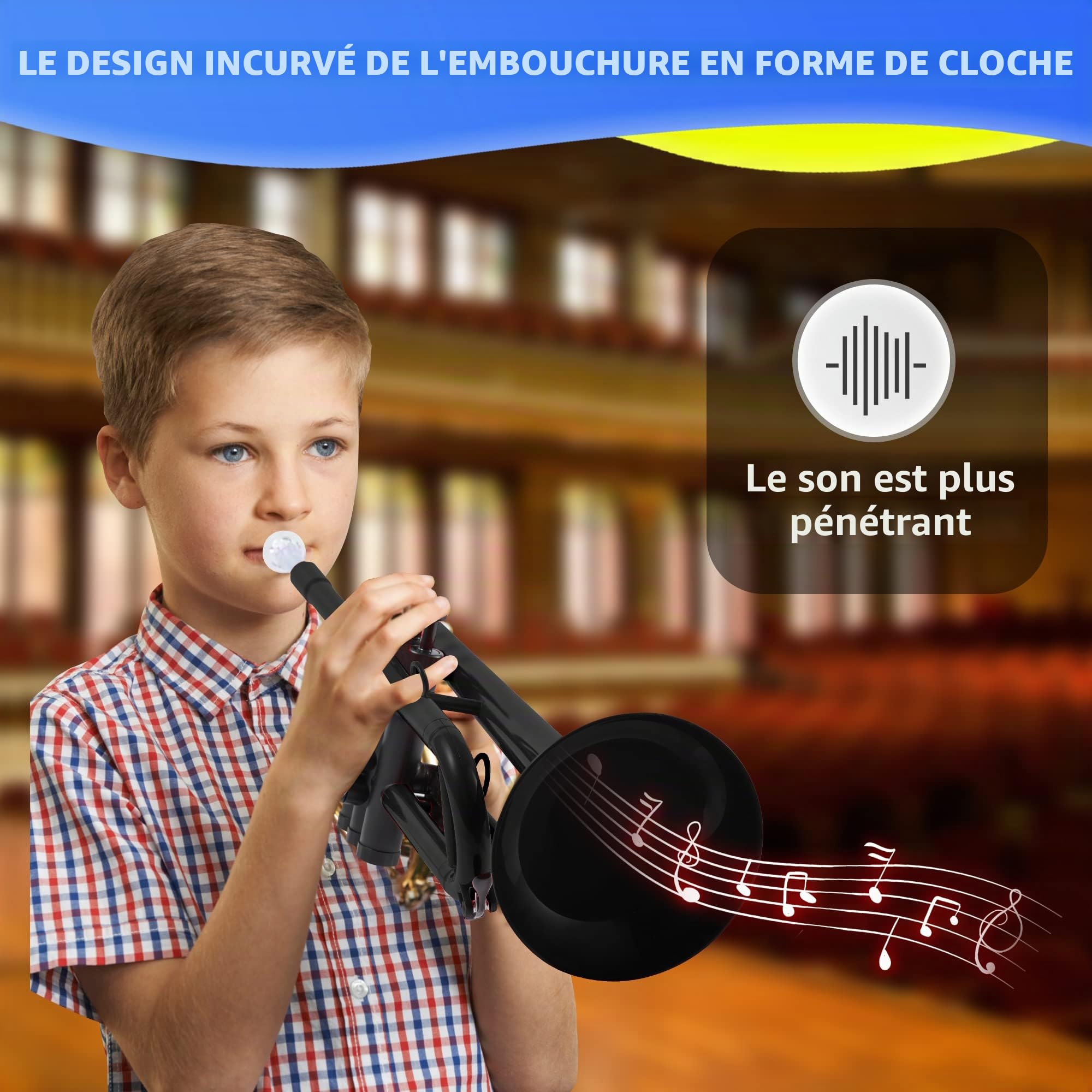 PAMPET Trompette professionnelle en plastique noir