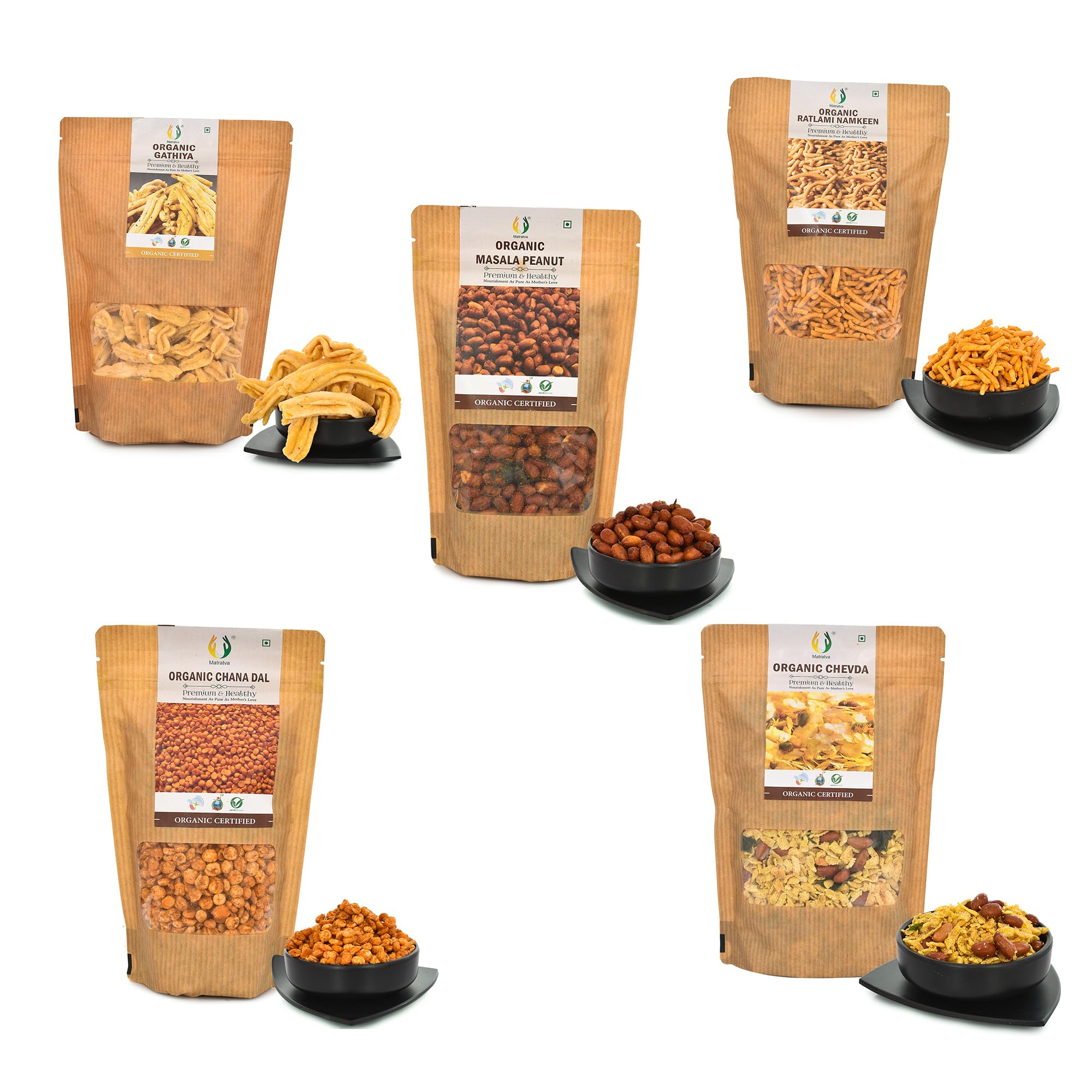 Matratva Premium Organic Ratlami Sev,Chivda Namkeen, gathiya, Sing bhujia (200 g Each) & Chana Dal Namkeen (150 g) (B08HL6928Y) Amazon Price History, Amazon Price Tracker