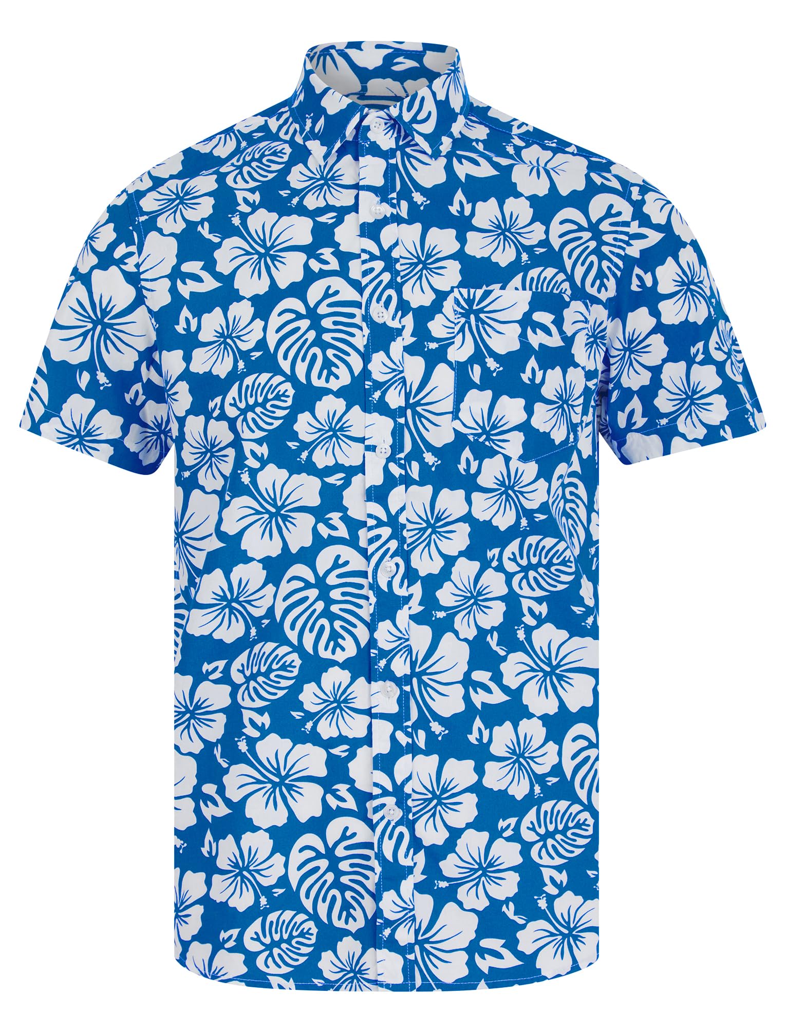 Tokyo Laundry Men's Super Sonic 'Hamoa' Tropical Floral Print Short Sleeve Cotton Poplin Hawaiian Shirt