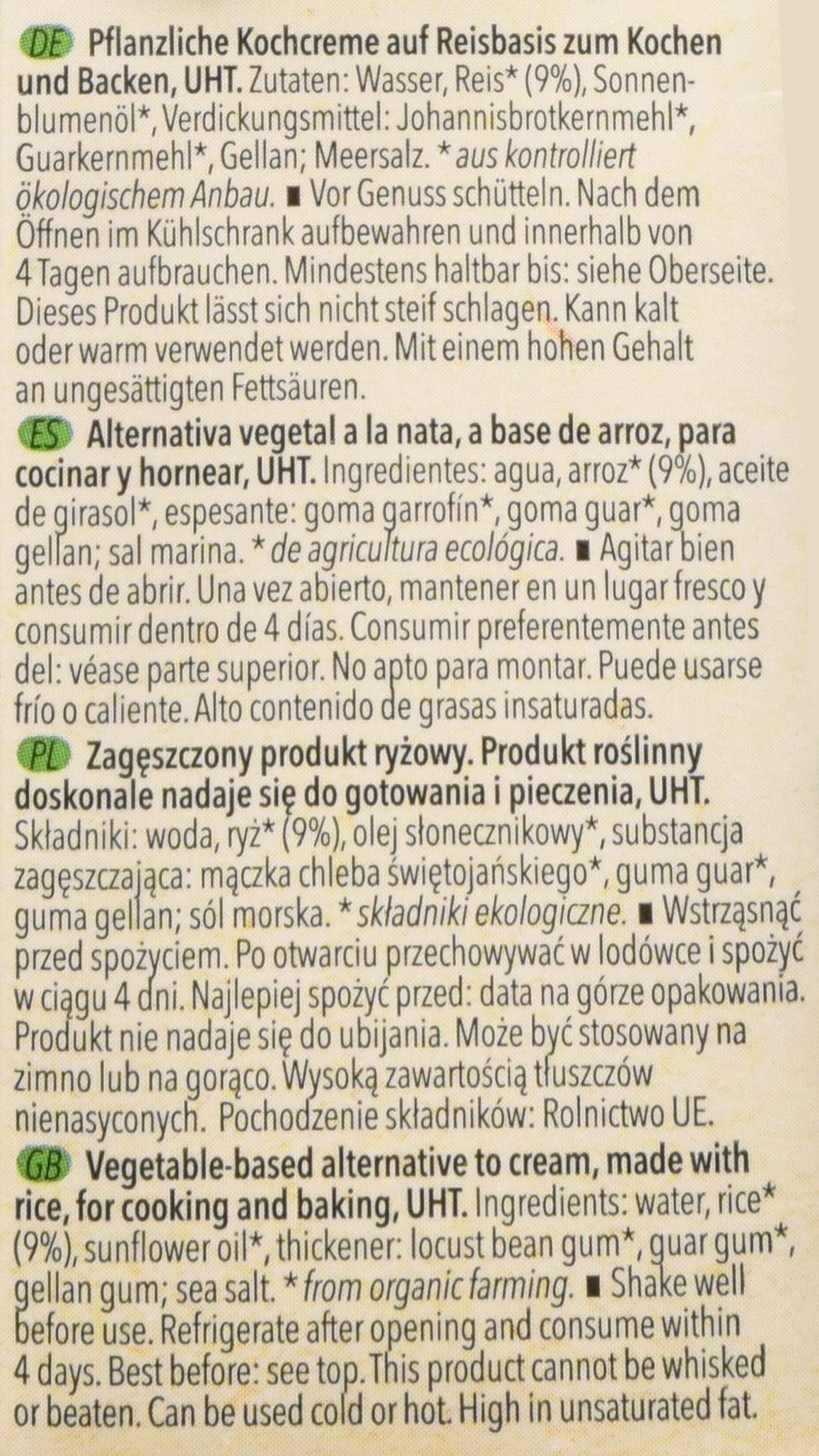 Natumi Bio-Reis-Creamer, 15 x 200 ml – laktosefrei, glutenfrei, veganer Bio-Creamer, milchfreie, milchfreie Alternative