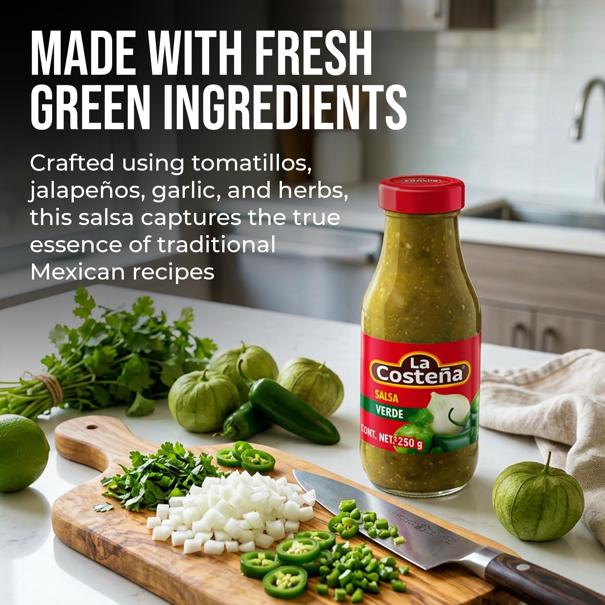 La Costena Salsa Verde 250 g – Sauce Salsa Verde mexicaine – Lot de 2