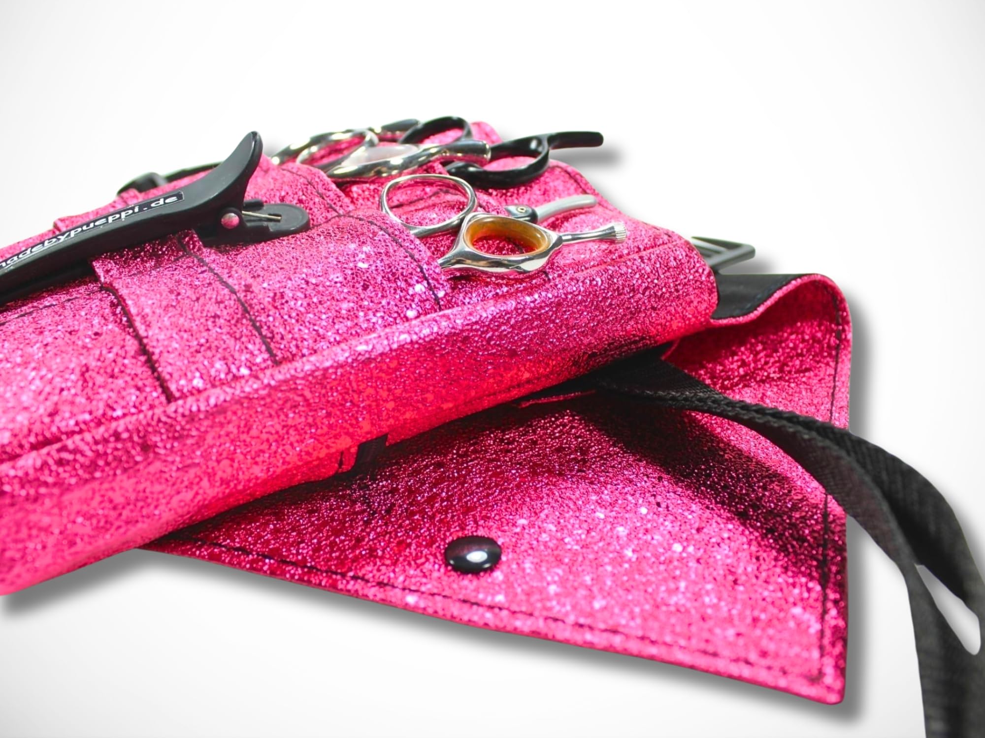 Glitzer Effekt Friseurtasche Pink Friseur Werkzeugtasche Scherentasche Friseurgürtel Friseurschere Salon